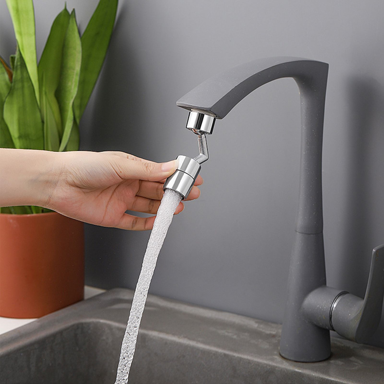 Plastic Faucet Extender 360 Degree Universal Rotating Splashing Proof Tap Aerator for Kitchen Bathroom V1294-YM3112220069911-0421