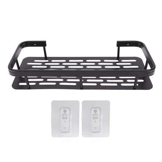 Shower Caddy Single Tier Durable Aluminium Rustproof Sticker Installation Shower Shelf for Bathroom Bedroom V1294-YM3112220070211-0421