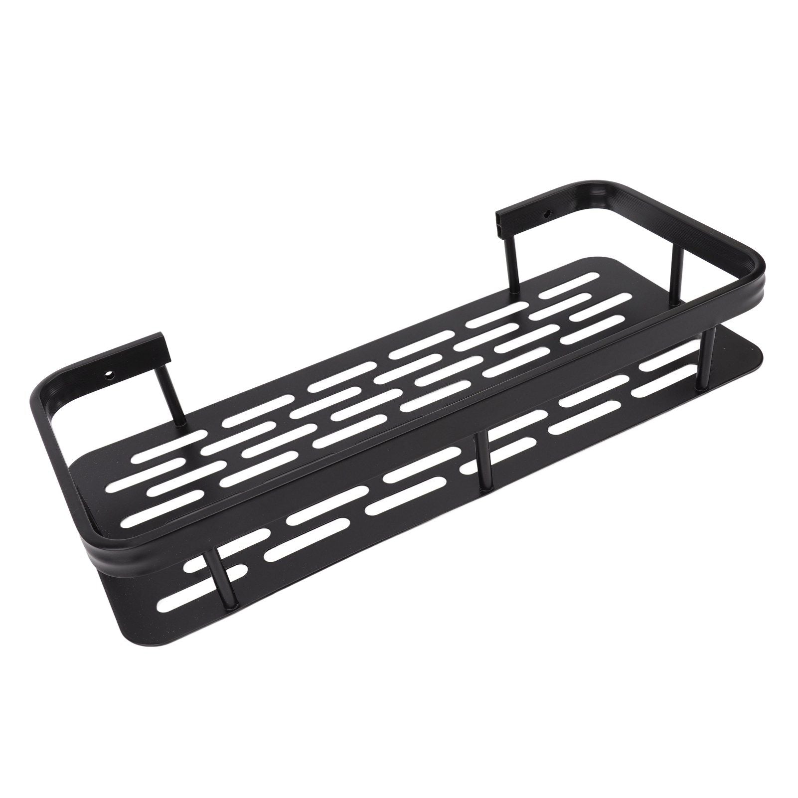 Shower Caddy Single Tier Durable Aluminium Rustproof Sticker Installation Shower Shelf for Bathroom Bedroom V1294-YM3112220070211-0421