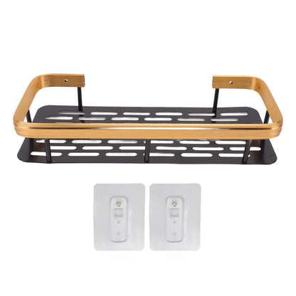 Shower Caddy Single Tier Durable Aluminium Rustproof Sticker Installation Shower Shelf for Bathroom Bedroom V1294-YM3112220070212-0421