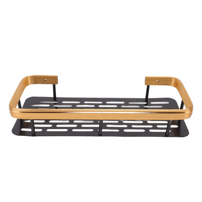 Shower Caddy Single Tier Durable Aluminium Rustproof Sticker Installation Shower Shelf for Bathroom Bedroom V1294-YM3112220070212-0421