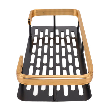 Shower Caddy Single Tier Durable Aluminium Rustproof Sticker Installation Shower Shelf for Bathroom Bedroom V1294-YM3112220070212-0421