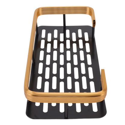 Shower Caddy Single Tier Durable Aluminium Rustproof Sticker Installation Shower Shelf for Bathroom Bedroom V1294-YM3112220070212-0421