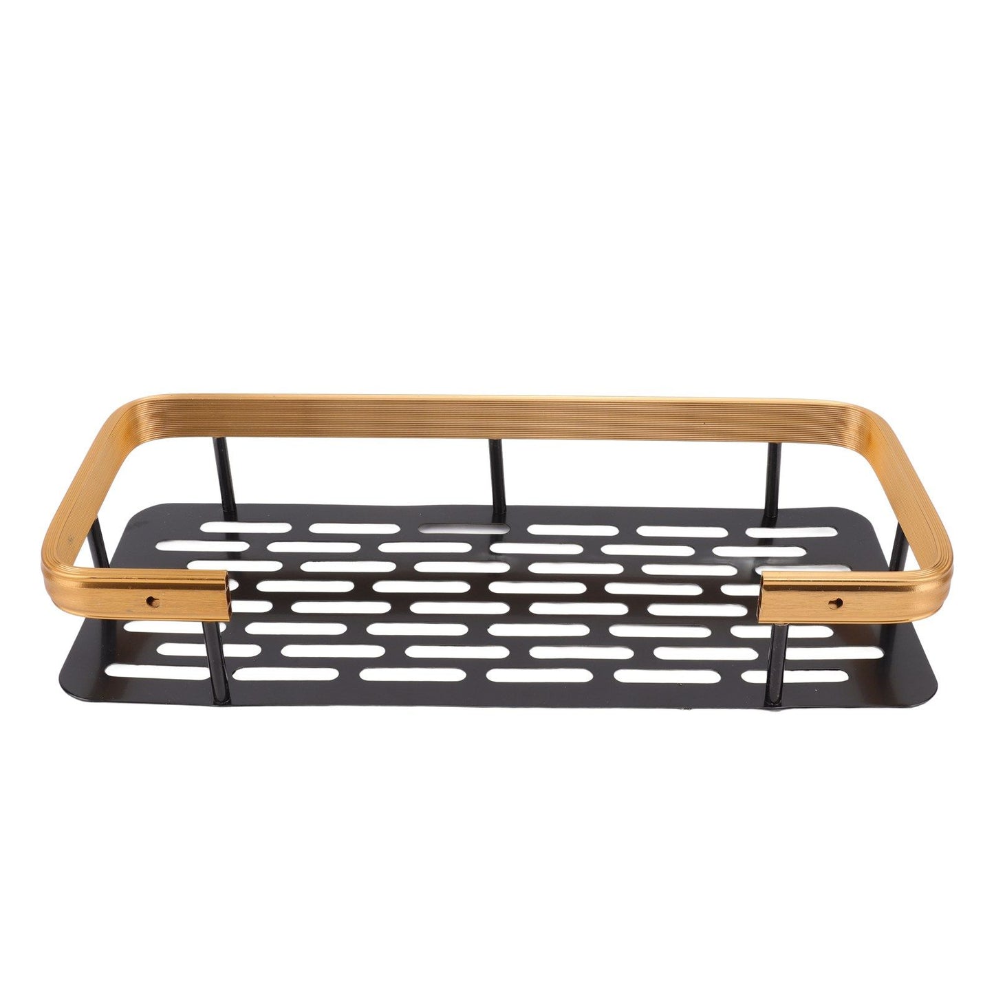 Shower Caddy Single Tier Durable Aluminium Rustproof Sticker Installation Shower Shelf for Bathroom Bedroom V1294-YM3112220070212-0421