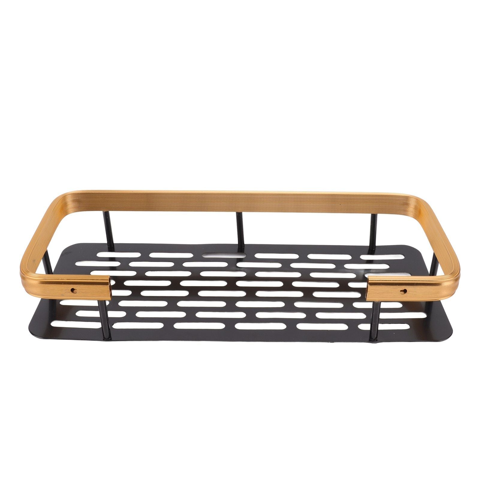 Shower Caddy Single Tier Durable Aluminium Rustproof Sticker Installation Shower Shelf for Bathroom Bedroom V1294-YM3112220070212-0421