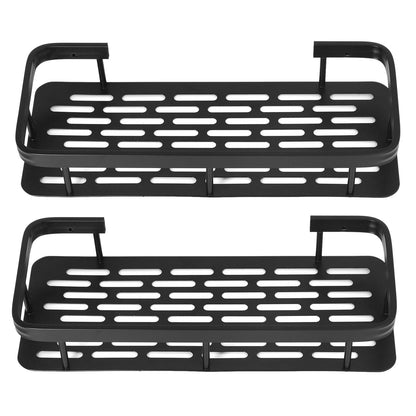 Shower Caddy Double Layer Rectangle Shape Space Saving Aluminum Punching Free Installation Bathroom Supplies V1294-YM3112220070311-0421