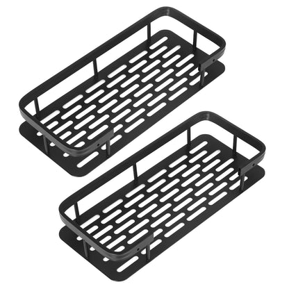 Shower Caddy Double Layer Rectangle Shape Space Saving Aluminum Punching Free Installation Bathroom Supplies V1294-YM3112220070311-0421