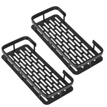 Shower Caddy Double Layer Rectangle Shape Space Saving Aluminum Punching Free Installation Bathroom Supplies V1294-YM3112220070311-0421