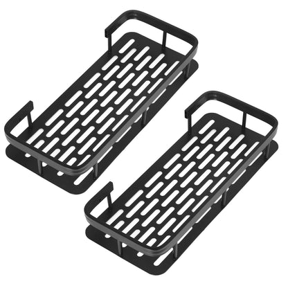 Shower Caddy Double Layer Rectangle Shape Space Saving Aluminum Punching Free Installation Bathroom Supplies V1294-YM3112220070311-0421