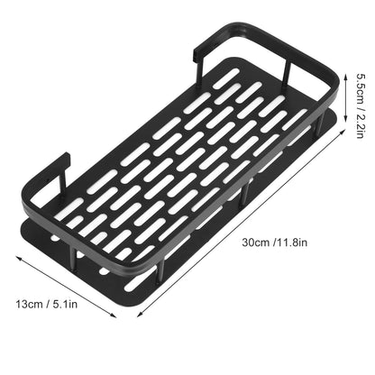 Shower Caddy Double Layer Rectangle Shape Space Saving Aluminum Punching Free Installation Bathroom Supplies V1294-YM3112220070311-0421