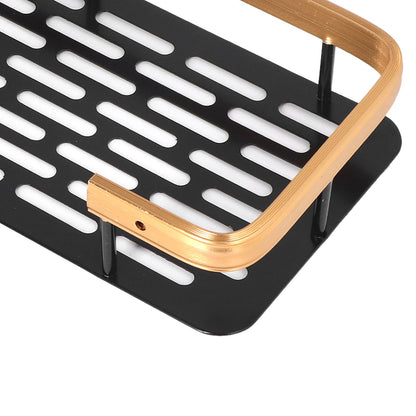 Shower Caddy Double Layer Rectangle Shape Space Saving Aluminum Punching Free Installation Bathroom Supplies V1294-YM3112220070312-0421