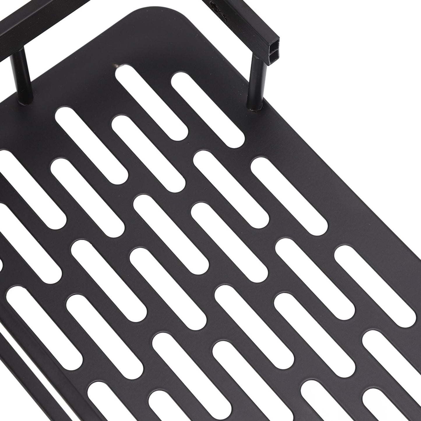 Shower Storage Rack 3 Layers Punch Free Rectangle Aluminum Shower Shelf Basket for Home Bathroom Black V1294-YM3112220070411-0421