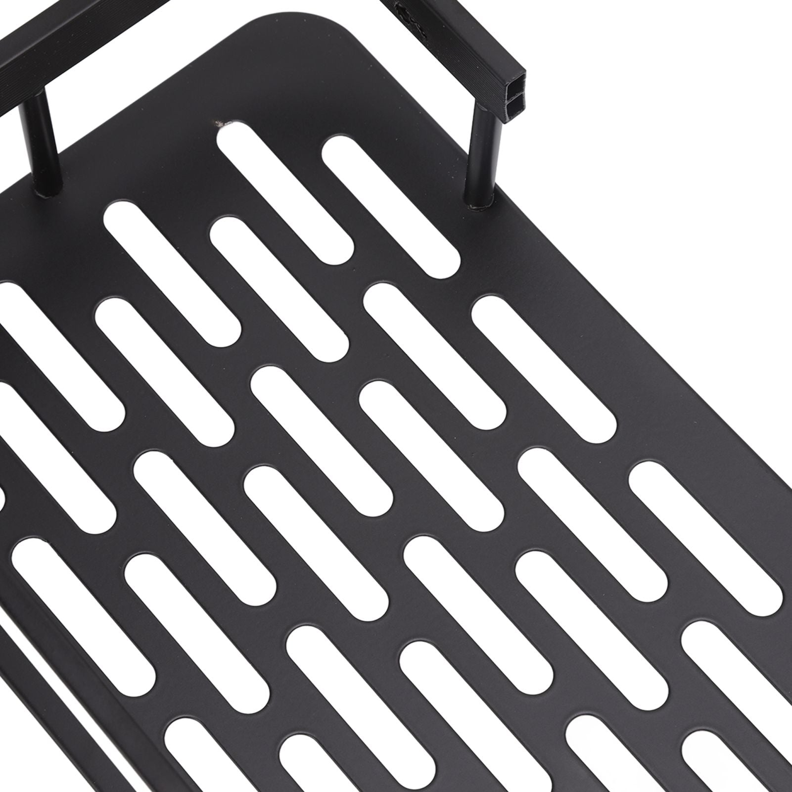 Shower Storage Rack 3 Layers Punch Free Rectangle Aluminum Shower Shelf Basket for Home Bathroom Black V1294-YM3112220070411-0421