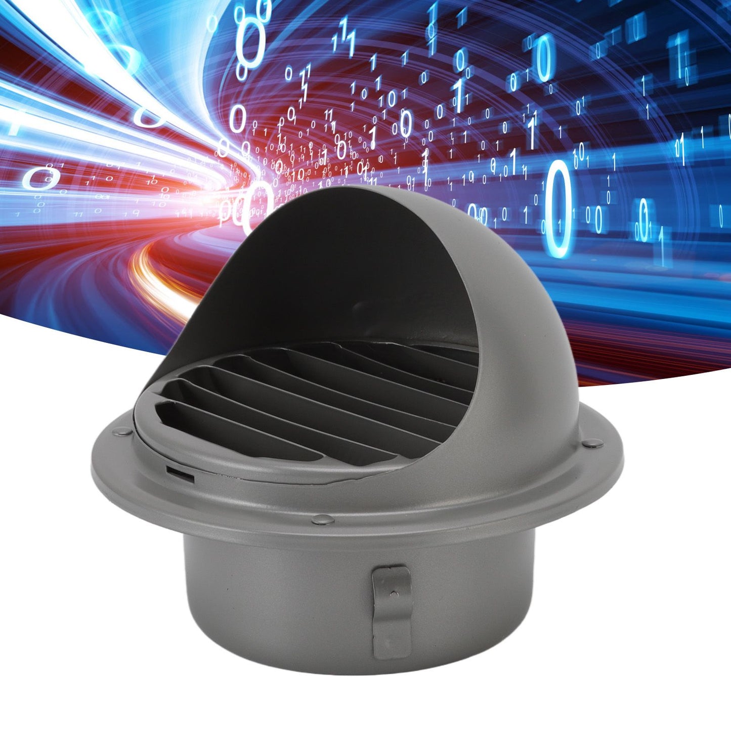 Stainless Steel Round Air Vent Louvered Cover Waterproof Windproof External Wall Vent Outlet for Ventilation V1294-YM3112220074011-0421