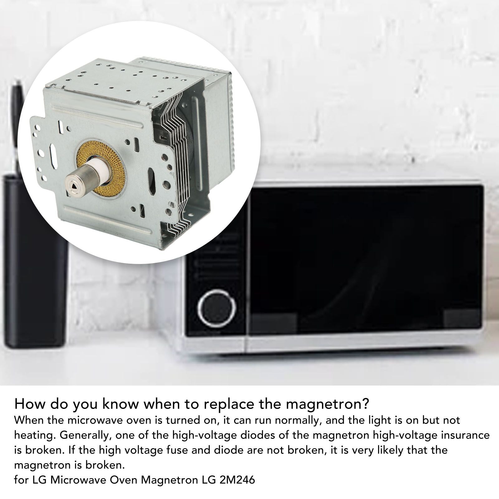 Stainless Steel Microwave Oven Magnetron Replacement Part for LG Microwave Oven 2M246 01TAG V1294-YM3113220204111-0421