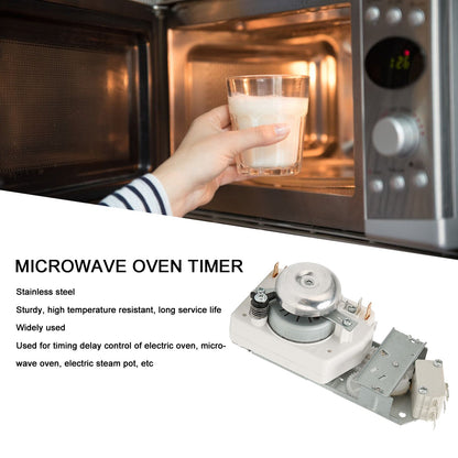 Microwave Oven Timer Stainless Steel Lightweight Time Controller with Barbecue Function for Galanz 220-240V V1294-YM3113220208011-0421