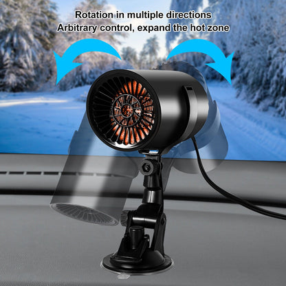Car Heater Front Windshield Defogging Heater Defroster Car Air Purifying Heater 12V with Suction Cup Bracket V1294-YM3113220209411-0421