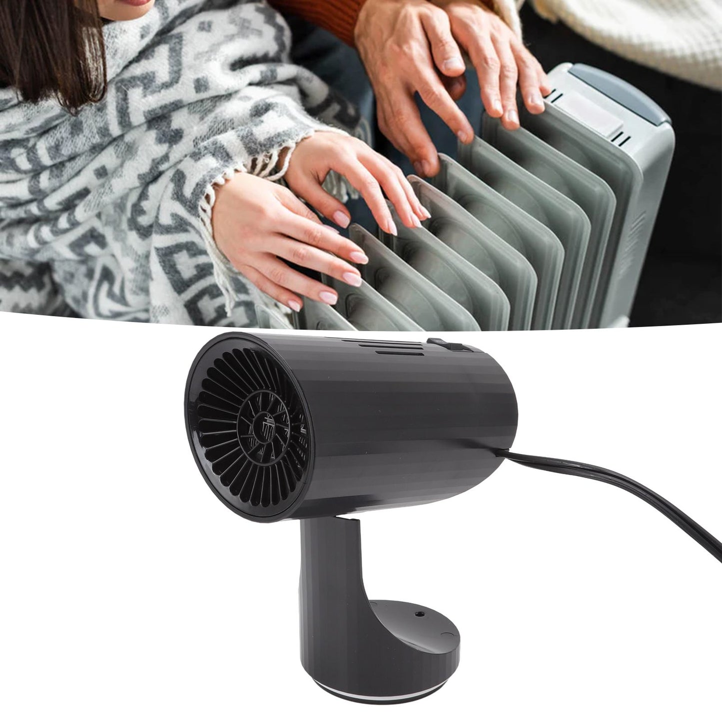 Black Portable Car Heater Quick Heating Automatic Overheat Protection Car Windshield Defroster 150W 24V V1294-YM3113220209612-0421