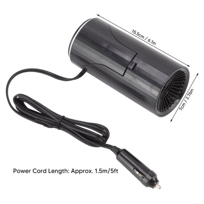 Black Portable Car Heater Quick Heating Automatic Overheat Protection Car Windshield Defroster 150W 24V V1294-YM3113220209612-0421