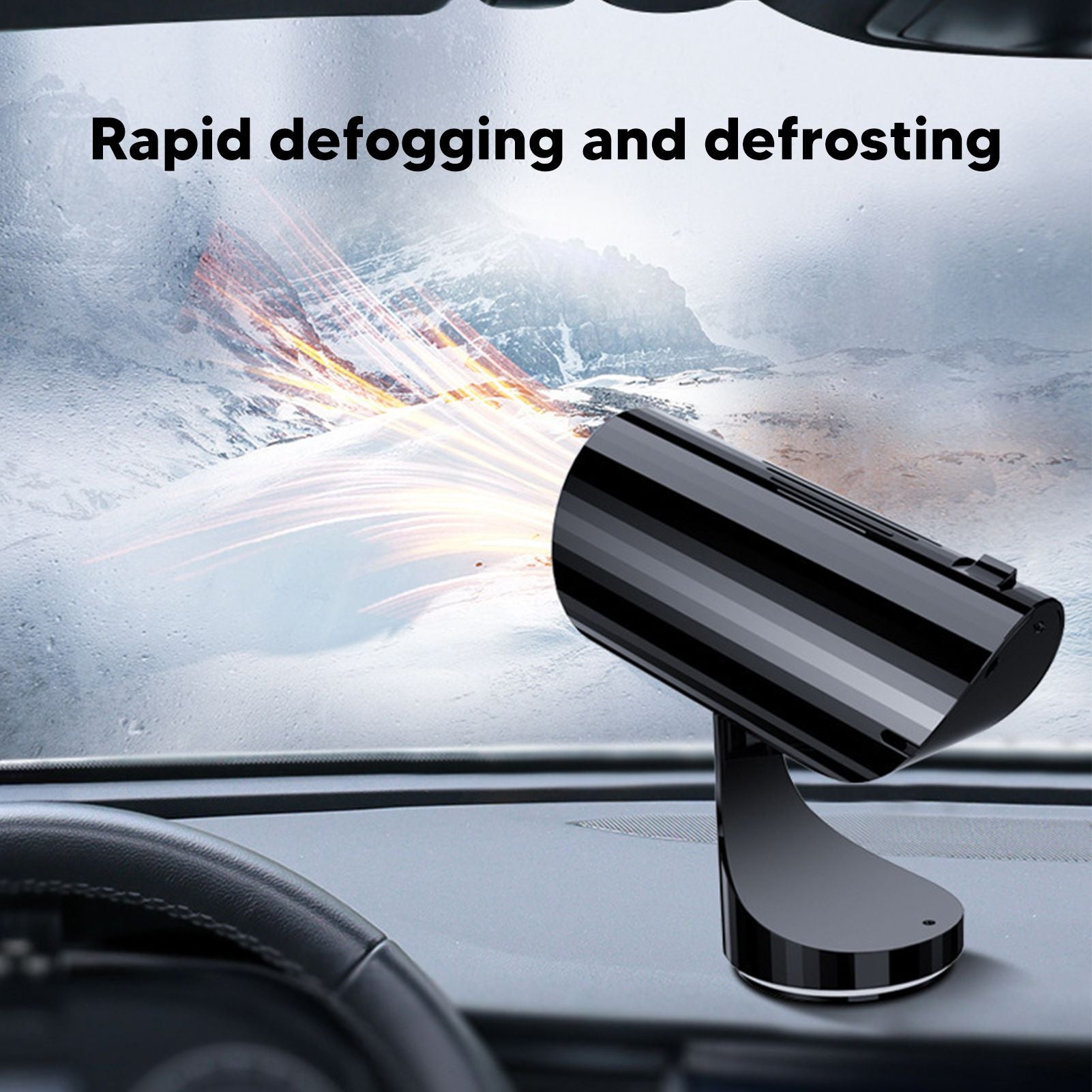 Black Portable Car Heater Quick Heating Automatic Overheat Protection Car Windshield Defroster 150W 24V V1294-YM3113220209612-0421