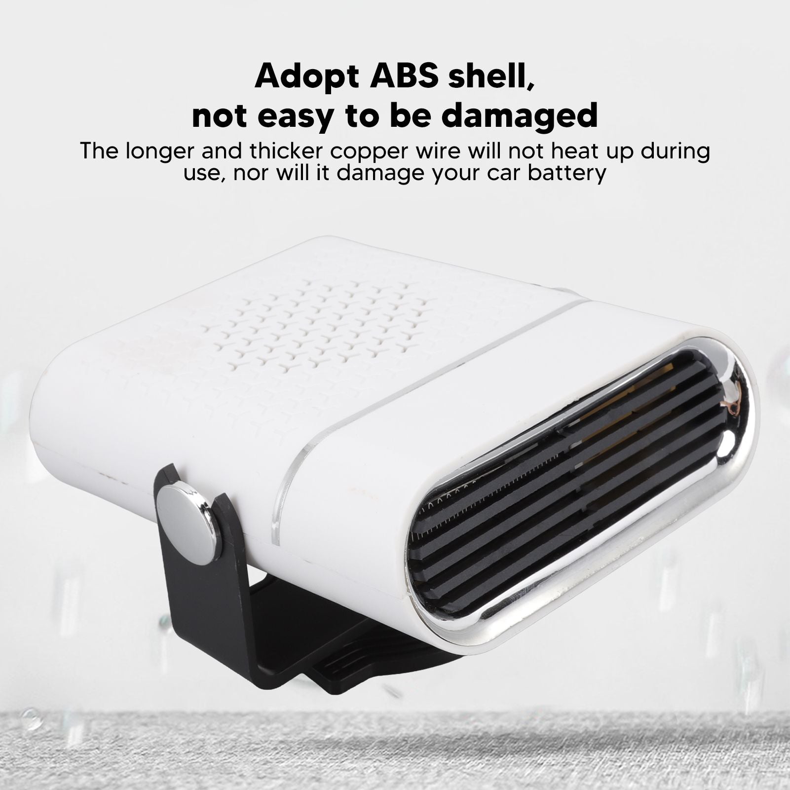Car Heater Portable Fast Heating 360 Degree Rotation Car Heater Windscreen Defroster Defogger 12V White V1294-YM3113220209811-0421