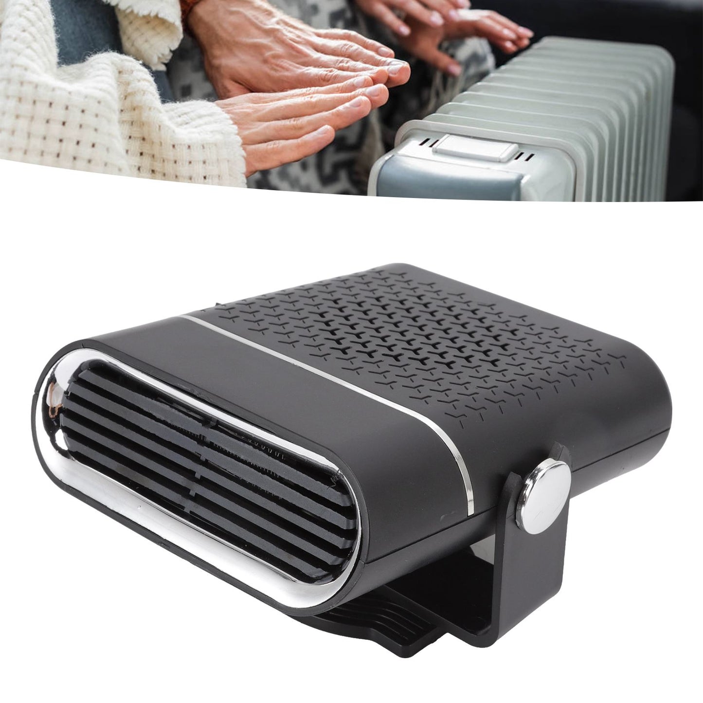 Car Heater Portable Fast Heating 360 Degree Rotation Car Heater Windscreen Defroster Defogger 12V Black V1294-YM3113220209812-0421