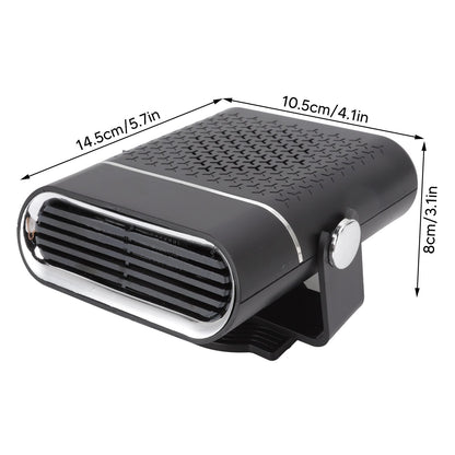 Car Heater Portable Fast Heating 360 Degree Rotation Car Heater Windscreen Defroster Defogger 12V Black V1294-YM3113220209812-0421