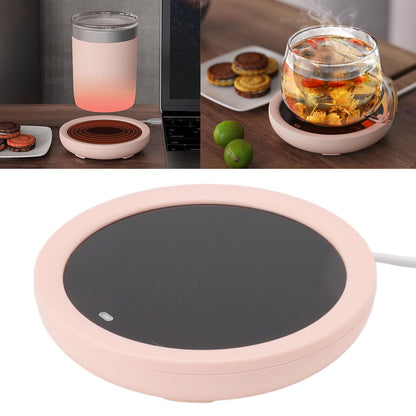 USB Coffee Mug Warmer Electric Gravity Switch 55 Celsius Degree Milk Heating Plate for Office Pink V1294-YM3113220213811-0421