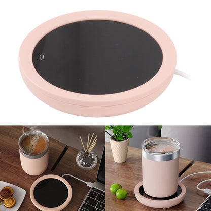 USB Coffee Mug Warmer Electric Gravity Switch 55 Celsius Degree Milk Heating Plate for Office Pink V1294-YM3113220213811-0421