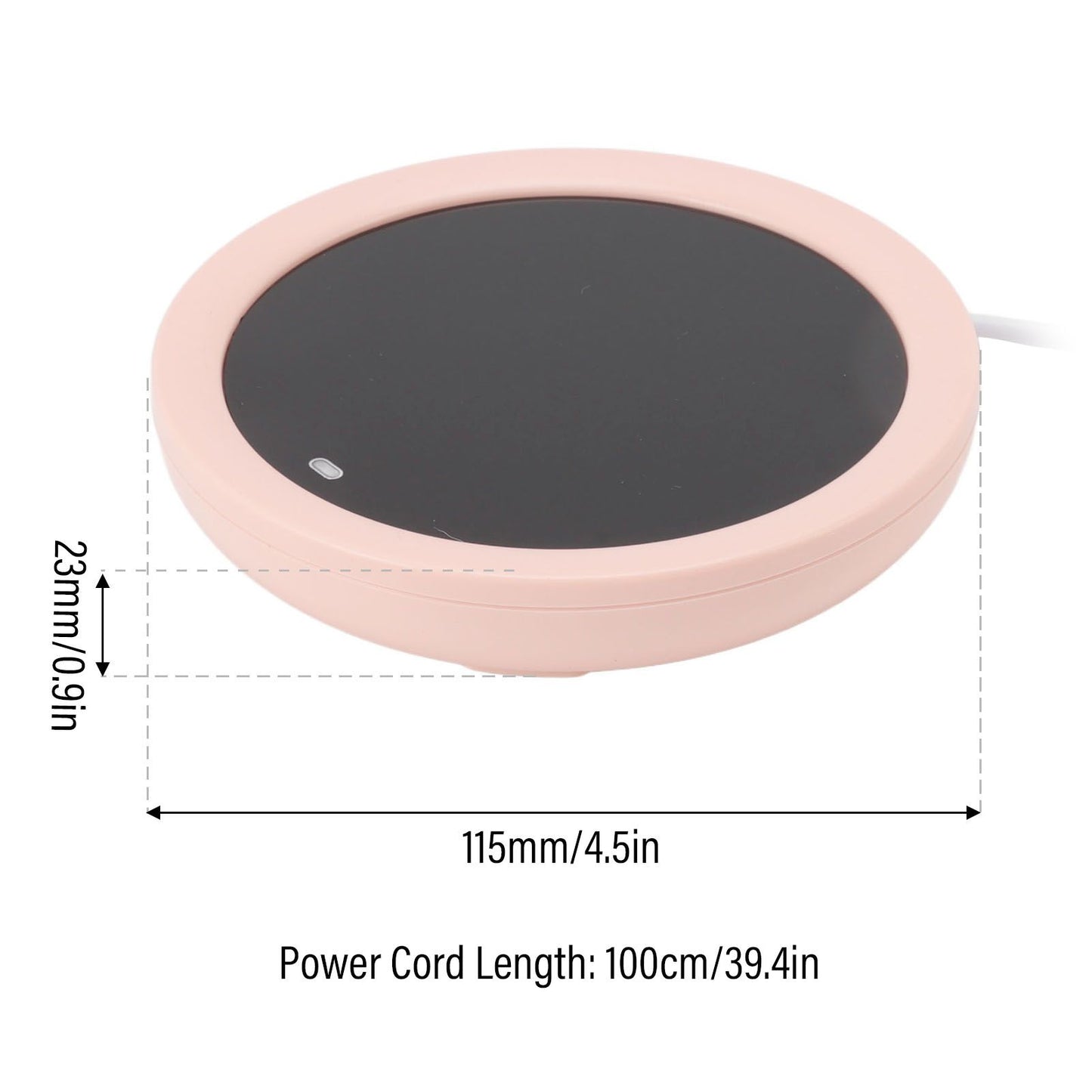 USB Coffee Mug Warmer Electric Gravity Switch 55 Celsius Degree Milk Heating Plate for Office Pink V1294-YM3113220213811-0421