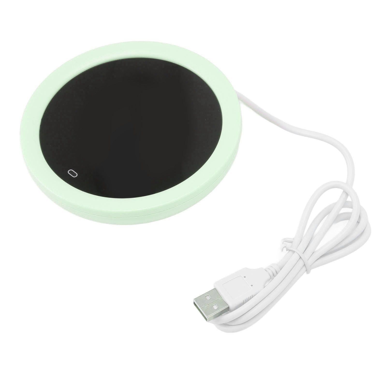 USB Coffee Mug Warmer Electric Gravity Switch 55 Celsius Degree Milk Heating Plate for Office Green V1294-YM3113220213812-0421