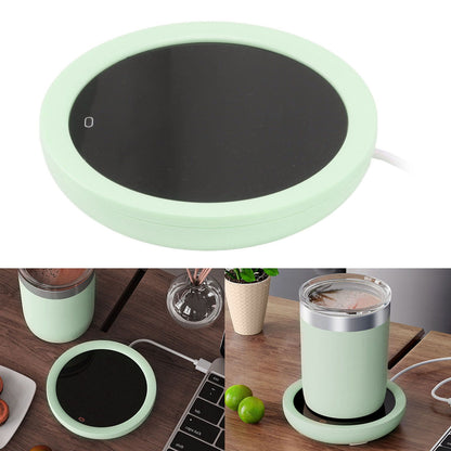 USB Coffee Mug Warmer Electric Gravity Switch 55 Celsius Degree Milk Heating Plate for Office Green V1294-YM3113220213812-0421