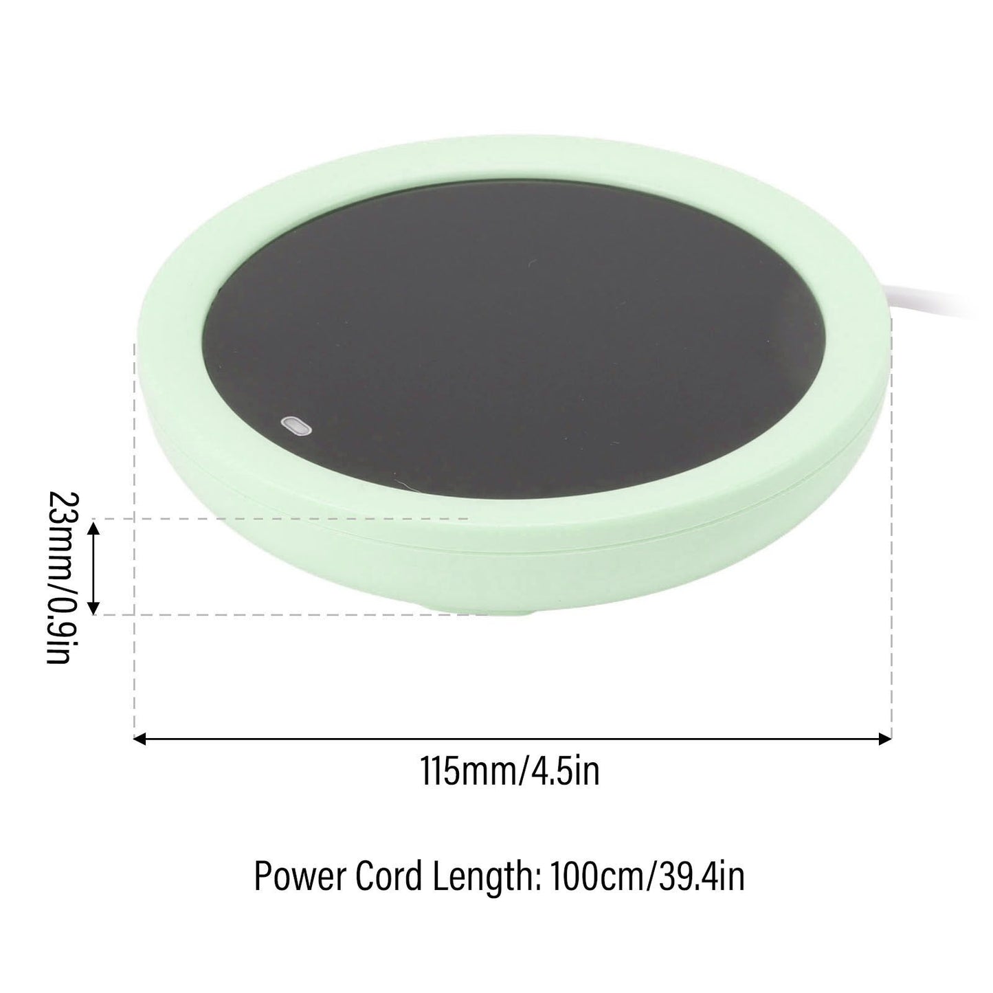 USB Coffee Mug Warmer Electric Gravity Switch 55 Celsius Degree Milk Heating Plate for Office Green V1294-YM3113220213812-0421