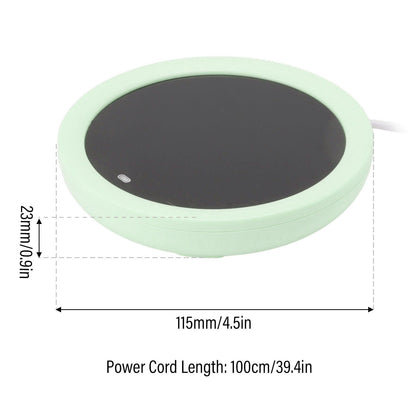 USB Coffee Mug Warmer Electric Gravity Switch 55 Celsius Degree Milk Heating Plate for Office Green V1294-YM3113220213812-0421
