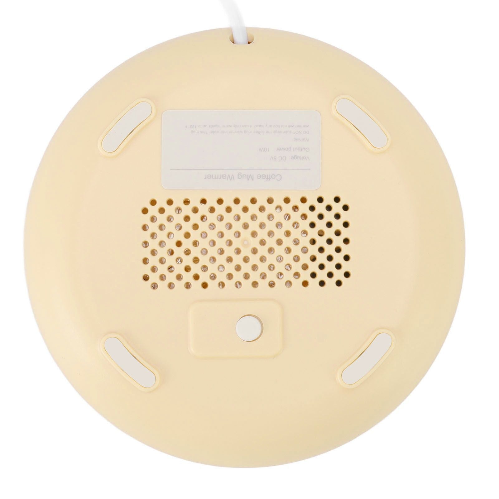 USB Coffee Mug Warmer Electric Gravity Switch 55 Celsius Degree Milk Heating Plate for Office Yellow V1294-YM3113220213813-0421