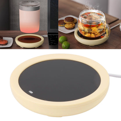 USB Coffee Mug Warmer Electric Gravity Switch 55 Celsius Degree Milk Heating Plate for Office Yellow V1294-YM3113220213813-0421