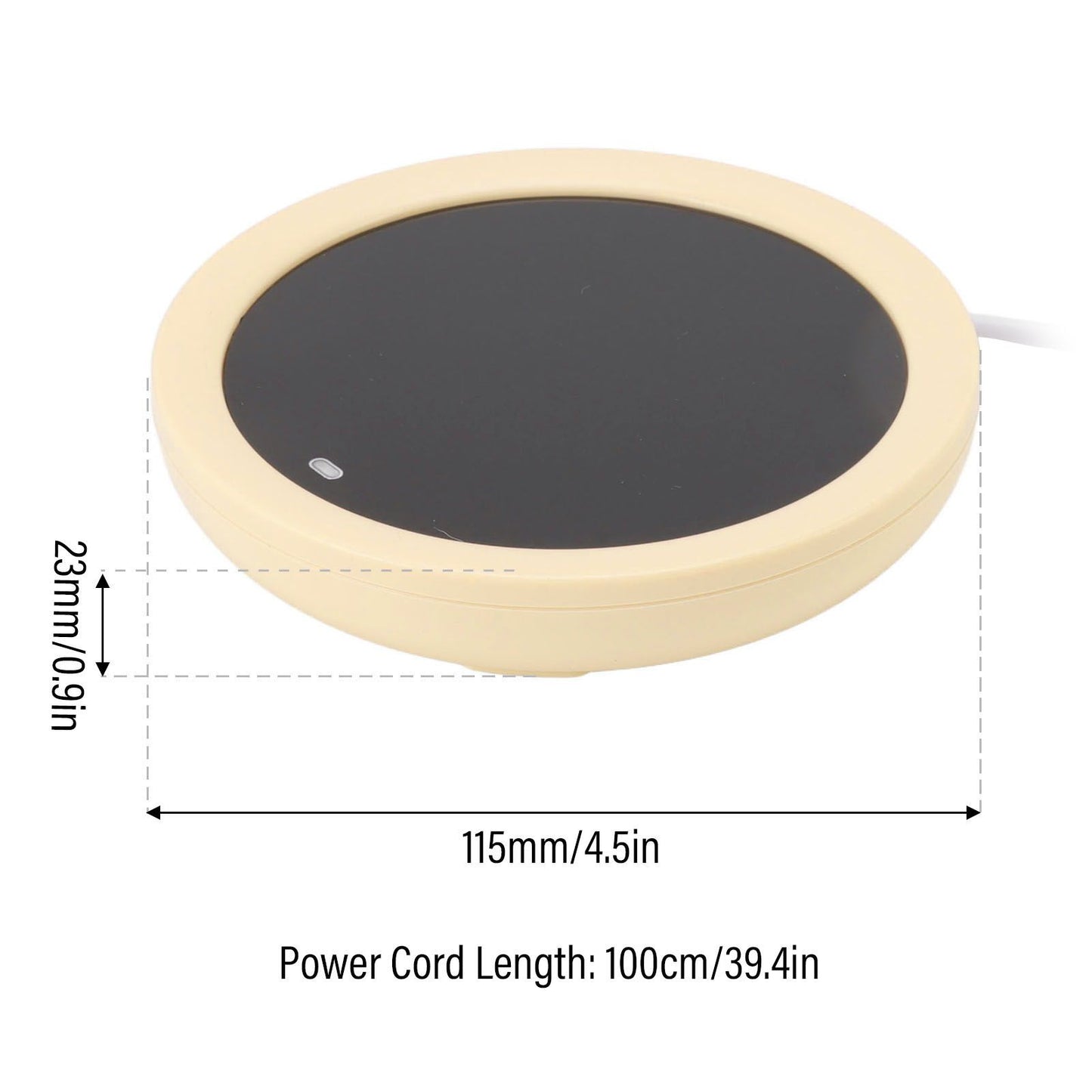 USB Coffee Mug Warmer Electric Gravity Switch 55 Celsius Degree Milk Heating Plate for Office Yellow V1294-YM3113220213813-0421