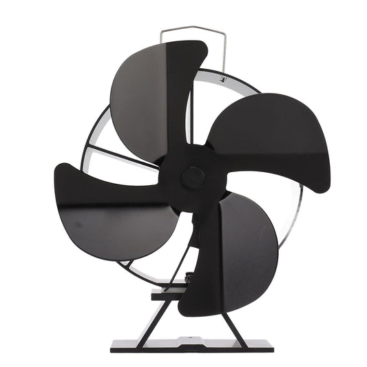 Heat Powered Stove Fan Aluminum Alloy 4 Blades Strong Wind Fireplace Fan for Home V1294-YM3113220215211-0421