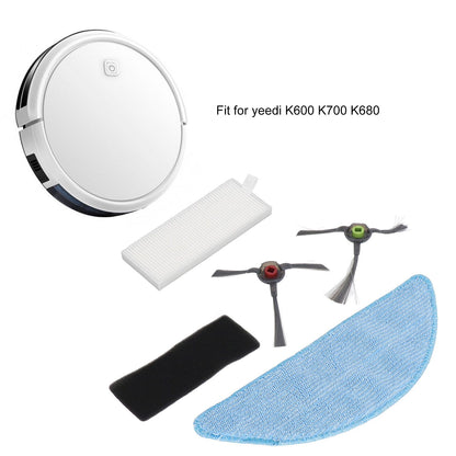 Robot Cleaner Rag Filter Set Replaceable Reusable Robot Cleaner Side Brush Set for Yeedi K600 K700 K680 V1294-YM3113220216911-0421