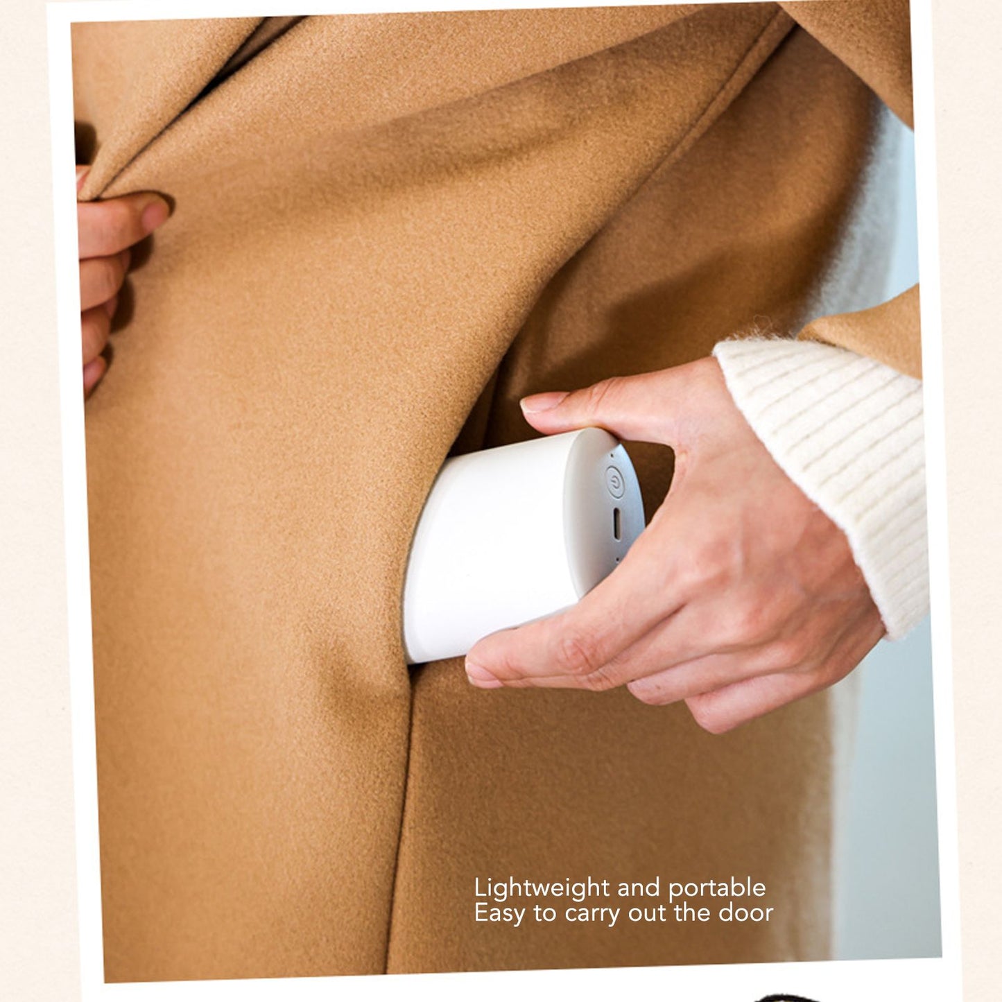 6000mAh Mini Hand Warmer Two Gears Double Protection USB Charging Pocket Heater for Winter Outdoor White V1294-YM3113220218111-0421
