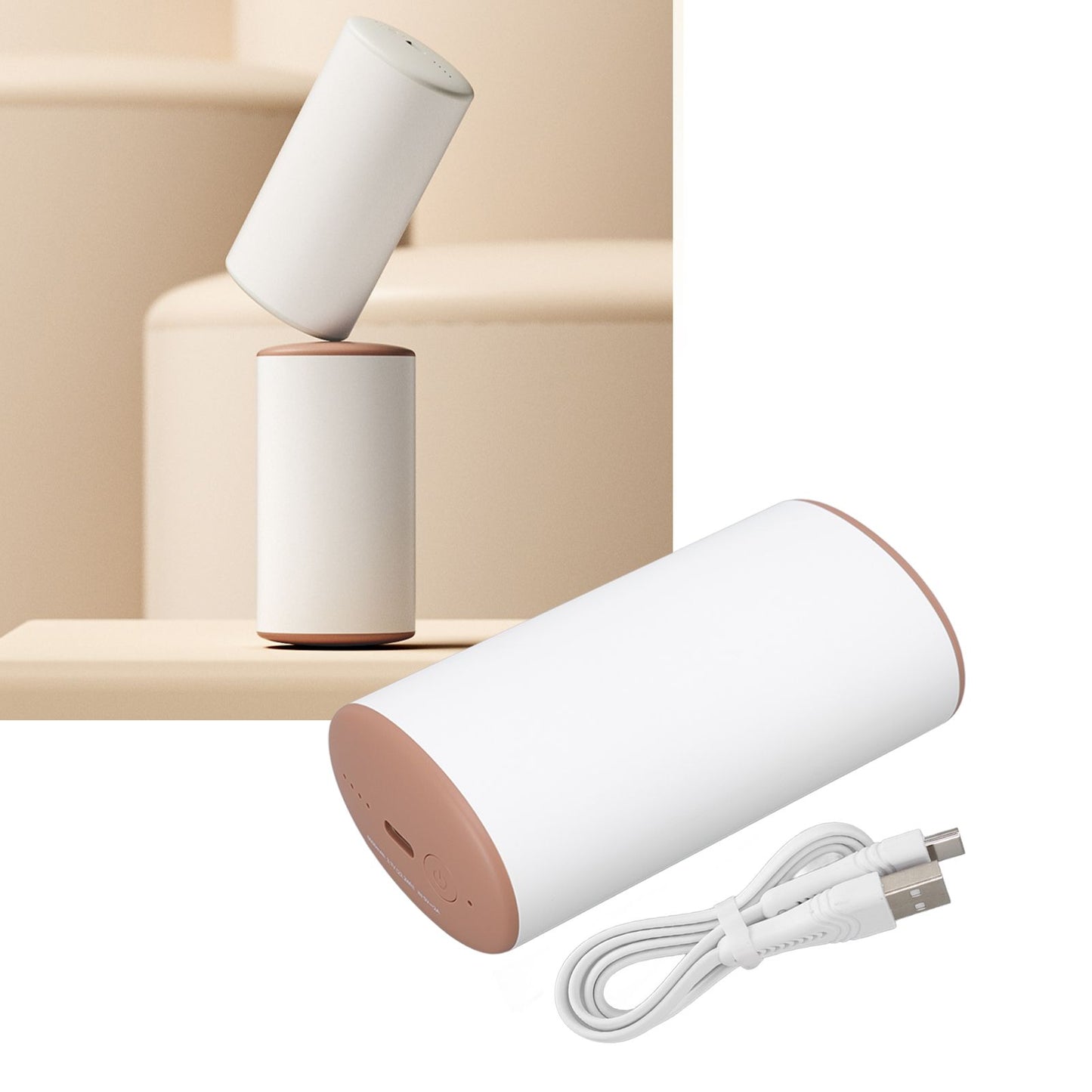 6000mAh Mini Hand Warmer Two Gears Double Protection USB Charging Pocket Heater for Winter Outdoor Brown V1294-YM3113220218112-0421