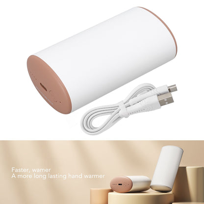 6000mAh Mini Hand Warmer Two Gears Double Protection USB Charging Pocket Heater for Winter Outdoor Brown V1294-YM3113220218112-0421
