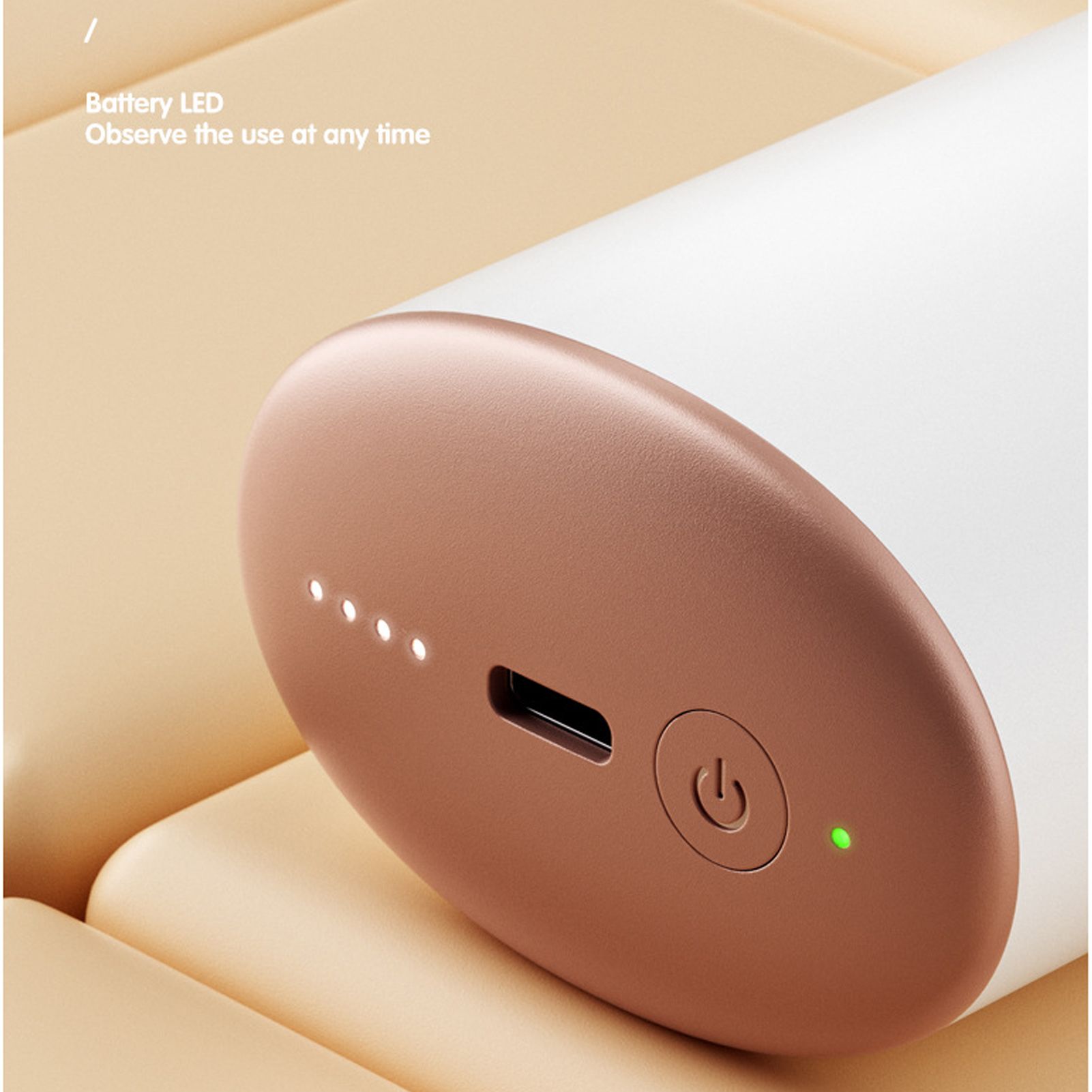 6000mAh Mini Hand Warmer Two Gears Double Protection USB Charging Pocket Heater for Winter Outdoor Brown V1294-YM3113220218112-0421