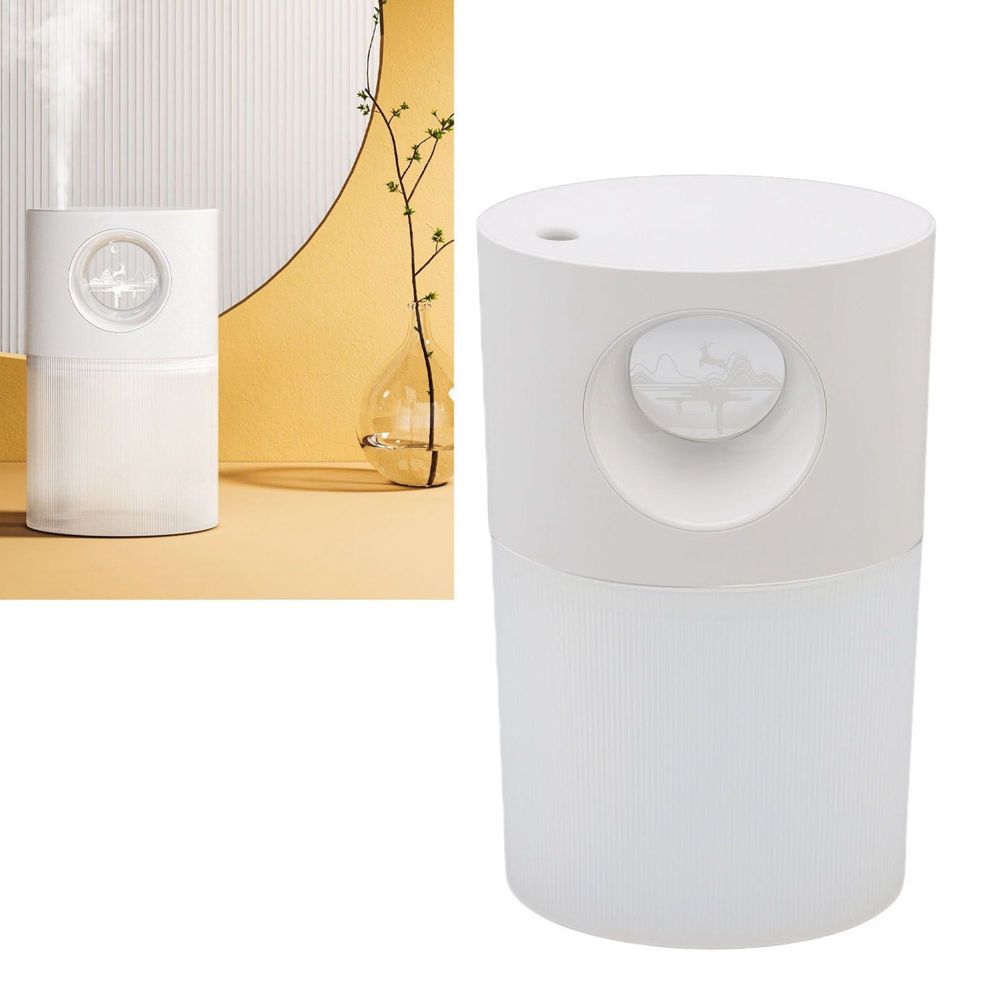 Mini Humidifier Quiet USB Rechargeable Fine Mist Portable Desktop Humidifier with Night Light for Home Office V1294-YM3113220219511-0421