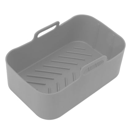 2Set Rectangular Fryer Silicone Pot Fryer Silicone Liners Rectangular Basket for Ninja DZ201 Foodi 8QT Grey V1294-YM3113220220614-0421
