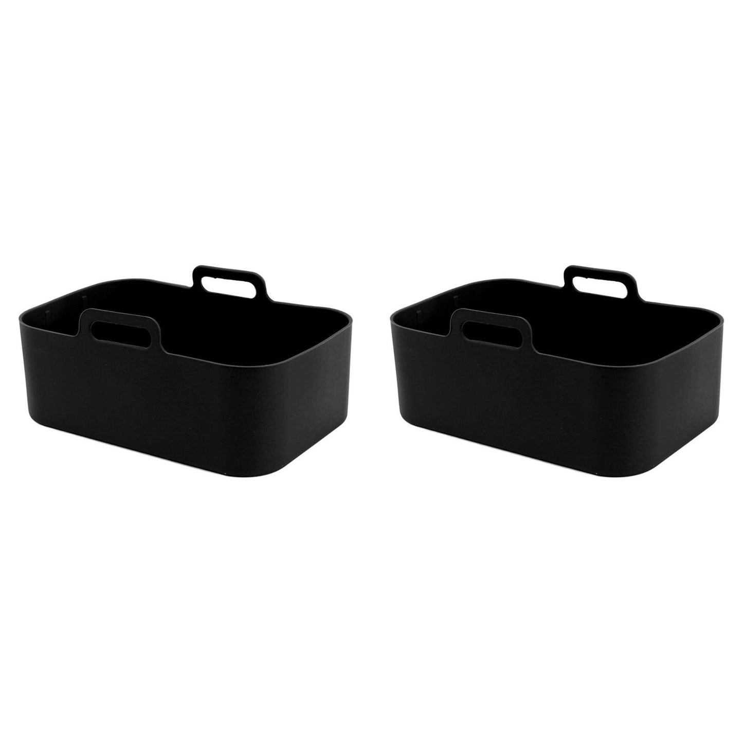 2 Sets Kitchen Fryer Silicone Basket and Mat Reusable Non Stick Rectangular Air Oven Accessories for Ninja V1294-YM3113220220811-0421
