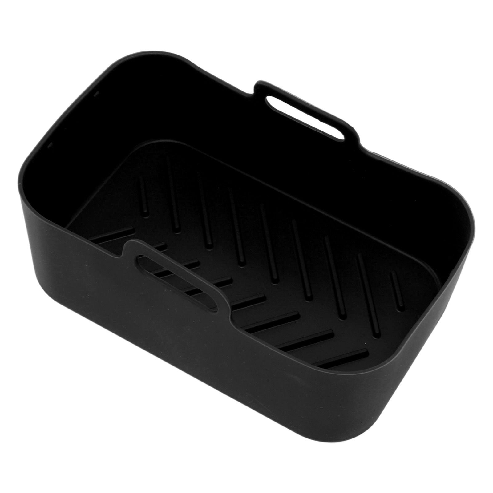 2 Sets Kitchen Fryer Silicone Basket and Mat Reusable Non Stick Rectangular Air Oven Accessories for Ninja V1294-YM3113220220811-0421