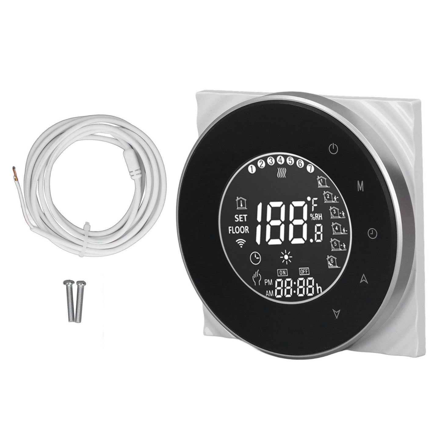 Smart Floor Heat Thermostat Voice Phone Control LCD Touch Screen WiFi Thermostat for Electric Heating Systems V1294-YM3113220223511-0421