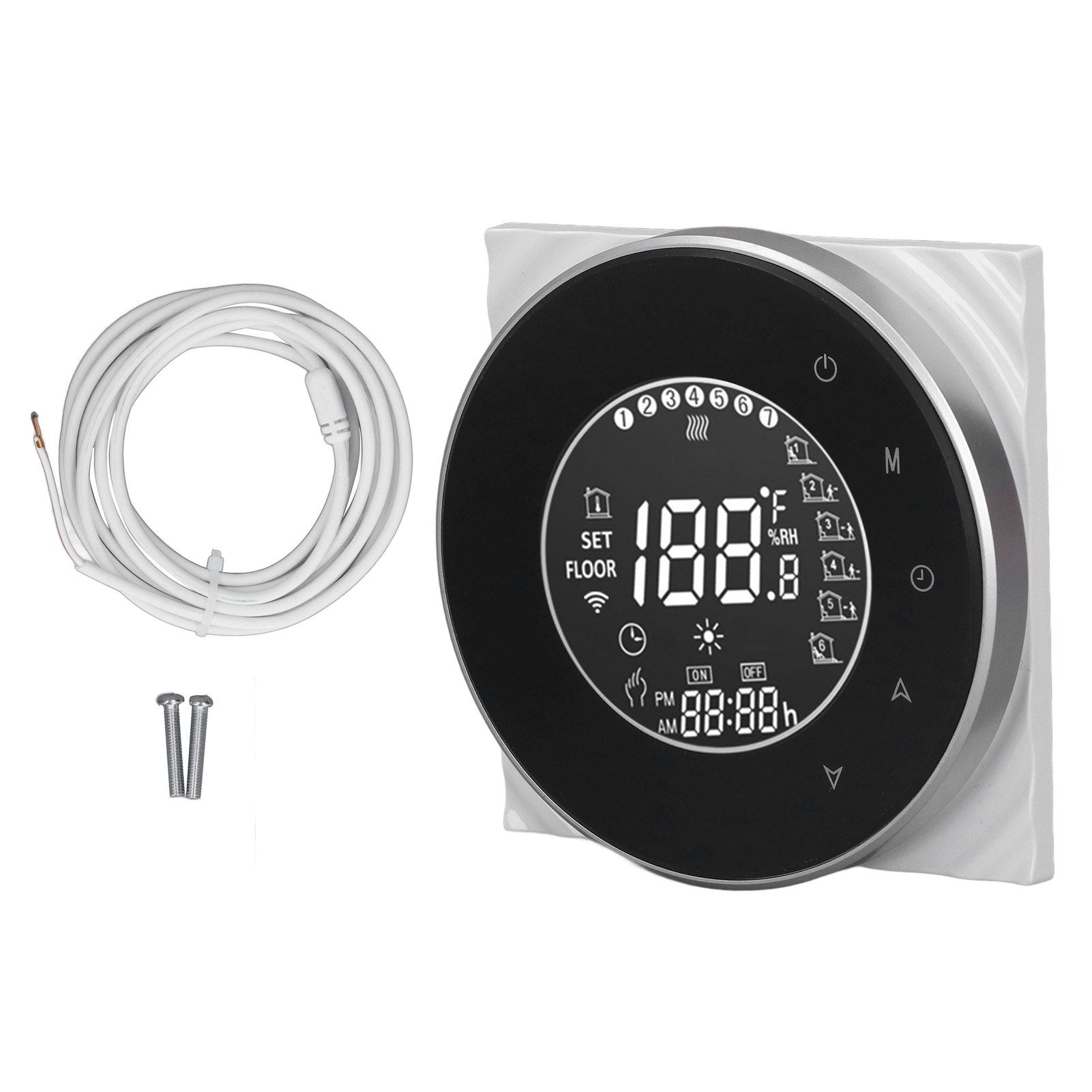 Smart Floor Heat Thermostat Voice Phone Control LCD Touch Screen WiFi Thermostat for Electric Heating Systems V1294-YM3113220223511-0421