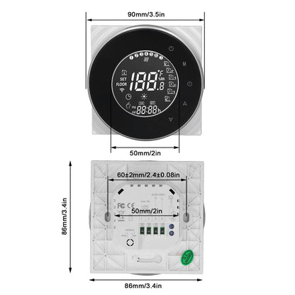 Smart Floor Heat Thermostat Voice Phone Control LCD Touch Screen WiFi Thermostat for Electric Heating Systems V1294-YM3113220223511-0421